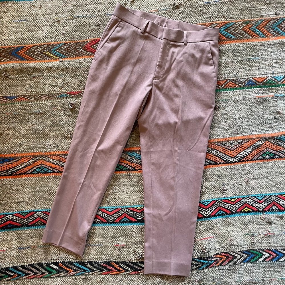 ASOS Dusty Rose Tailored Crop Dress Pants